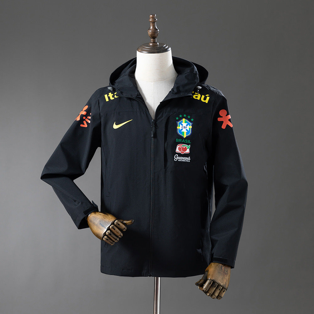 Brazil Black Windbreaker Jacket