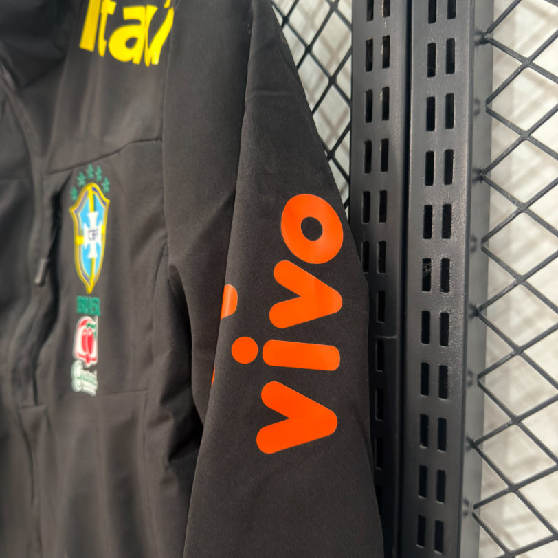 Brazil Black Windbreaker Jacket